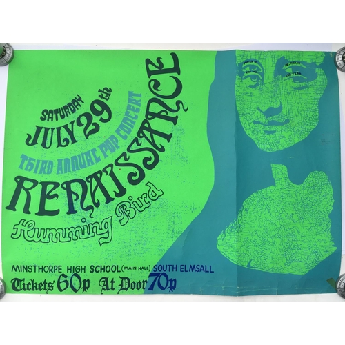 547 - An original early 1970s concert poster for the third annual pop concert at Minsthorpe High school fe... 