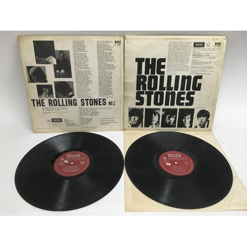 6 - Two early UK pressings of the first two Rolling Stones LPs. Both record sleeves have been written on... 