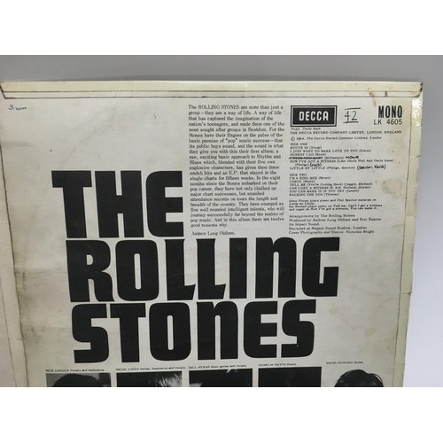 6 - Two early UK pressings of the first two Rolling Stones LPs. Both record sleeves have been written on... 