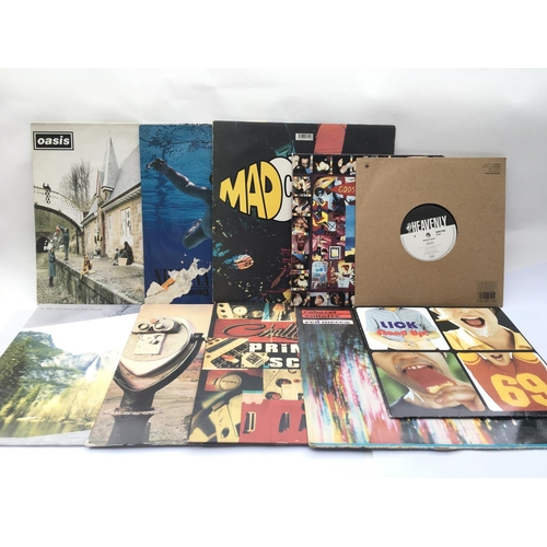 62 - A collection in two bags of 20 indie alternative LPs, 10 and 12inch singles by various artists inclu... 