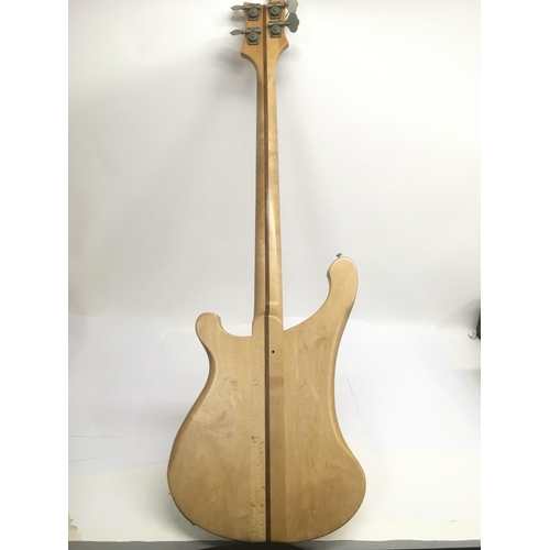 703 - A vintage Rickenbacker 4001 bass guitar in mapleglo with black scratchplate and name plate. Serial l... 