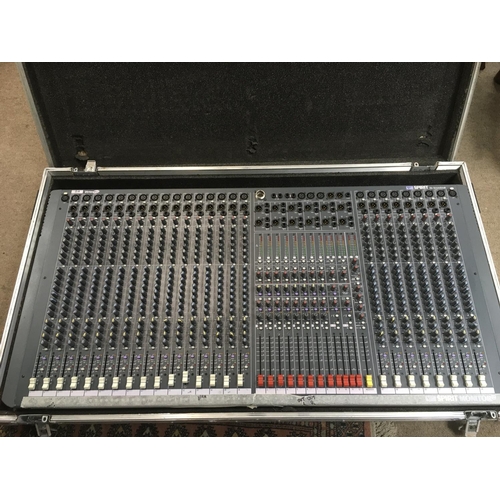 709 - A Soundcraft Spirit Two 24 track mixing desk with flight case and power supply.