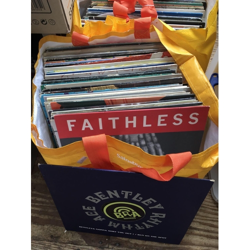 72 - Four bags containing over 250 Hip Hop, Rap and Dance LPs and 12inch singles by various artists inclu... 