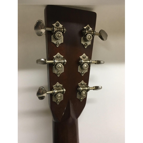 725 - A 2007 Martin HD28 acoustic guitar, serial number 1215059. Has had replacement Gotoh machine heads b... 