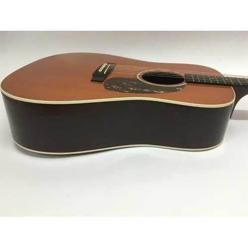 725 - A 2007 Martin HD28 acoustic guitar, serial number 1215059. Has had replacement Gotoh machine heads b... 