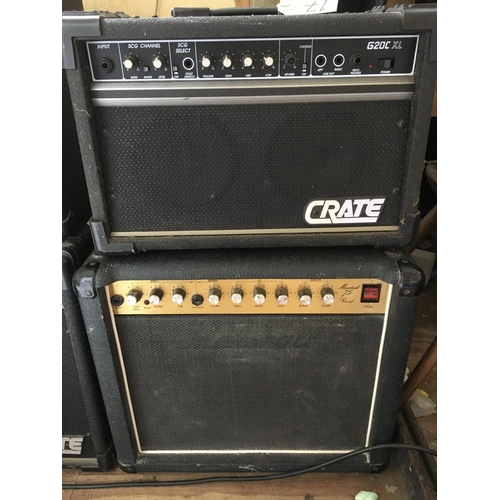 734 - A Marshall 75 Reverb guitar amplifier and a Crate G20C XL guitar amplifier (2).