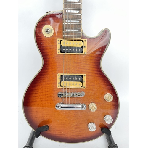 754 - A Hohner Professional L59 electric guitar in the style of a Gibson Les Paul. Likely from the 1980s, ... 