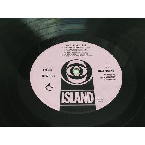 9 - A first UK pressing of 'Five Leaves Left' by Nick Drake, Island ILPS-9105. This version is the rough... 