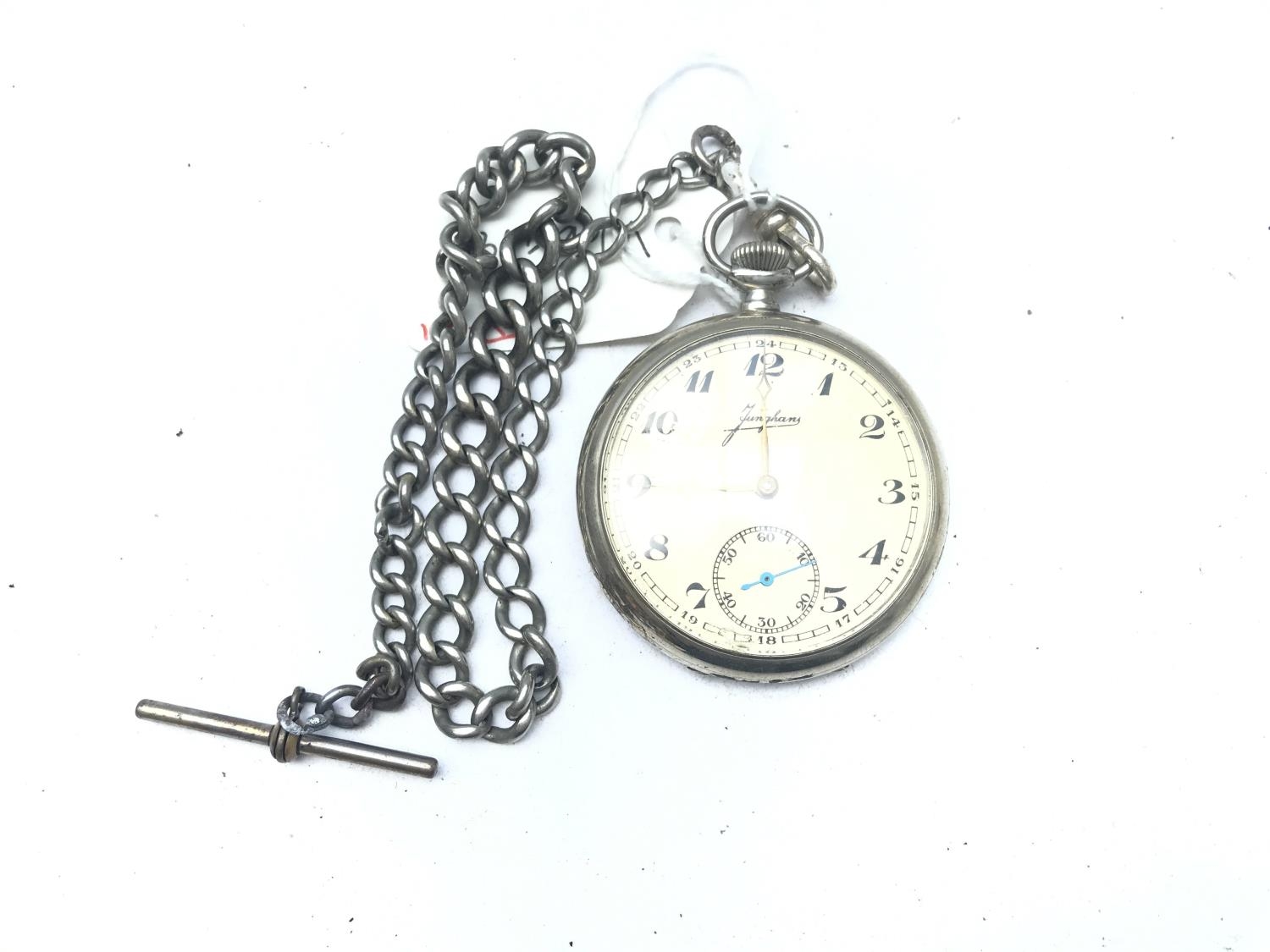 A WW2 Period Junghans Hitler Youth Pocket Watch With Chain