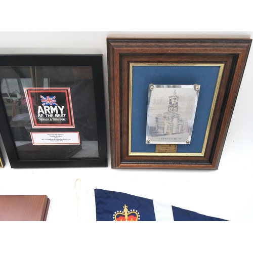 2327 - Collection of various items presented to Tower of London Yeoman Warders. 
Provided with letter of Au... 