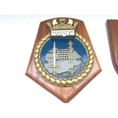 2380 - Royal Navy plaques given to the Tower of London Yeoman Warders. 
Accompanied by letter of Authentici... 