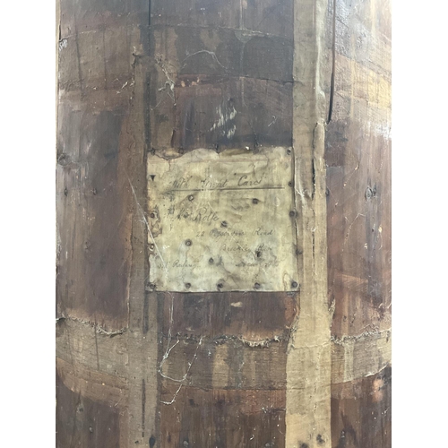 1206 - A Georgian Country Oak Antique Floor Standing Corner Cupboard, C.1800. 223cm x 95cm