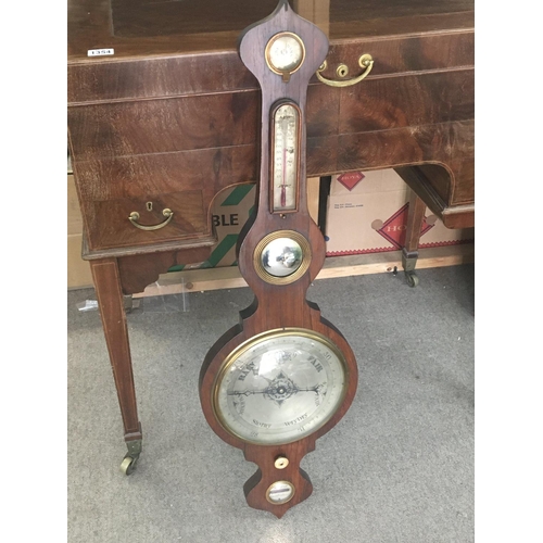 1207 - A Victorian rosewood cased mercury tubed barometer in good condition - NO RESERVE