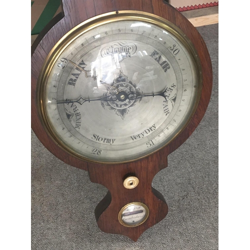 1207 - A Victorian rosewood cased mercury tubed barometer in good condition - NO RESERVE