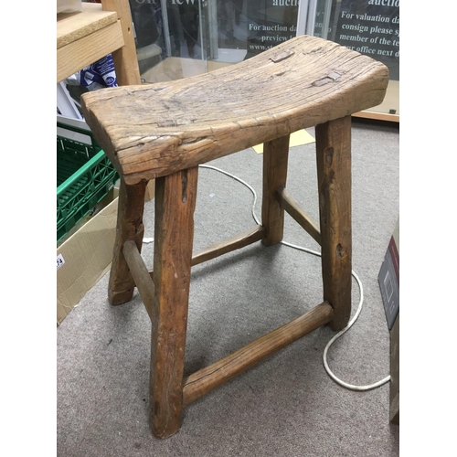 1238 - An elm joint stool.