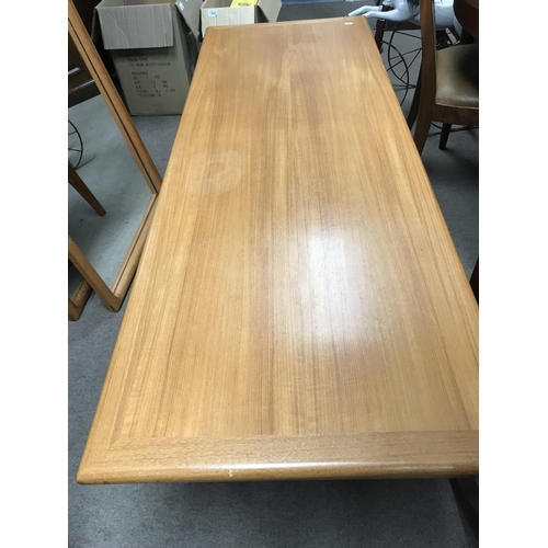 1262 - A Danish style long occasional table with undertier 150 cm by 50 cm
