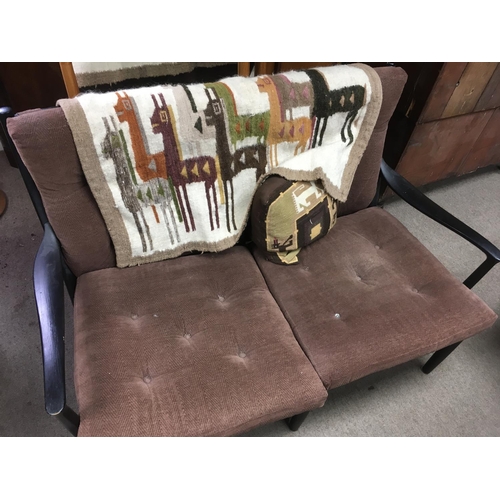 1265 - A pair of two seater sofas.