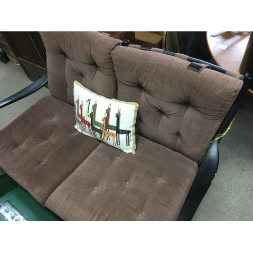 1265 - A pair of two seater sofas.