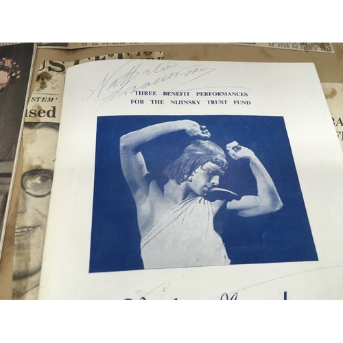 1717 - A collection of theatre related items with some autographs including Dame Margot Fonteyn - NO RESERV... 