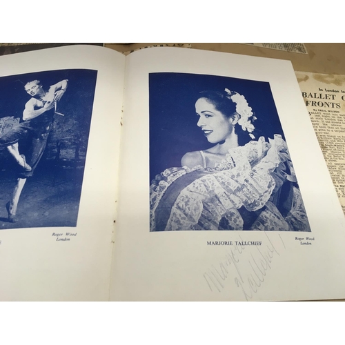 1717 - A collection of theatre related items with some autographs including Dame Margot Fonteyn - NO RESERV... 