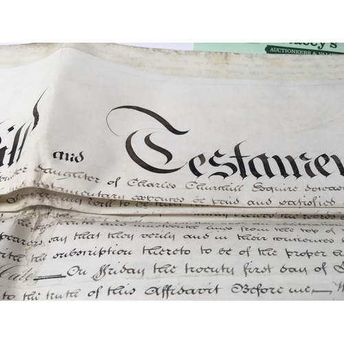 1741 - Last will and testament of charles Churchill dated 1835