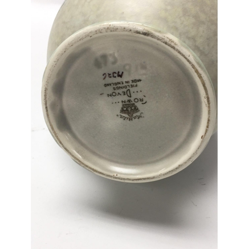 956 - A crown Devon Fieldings vase decorated with flowers and foliage.