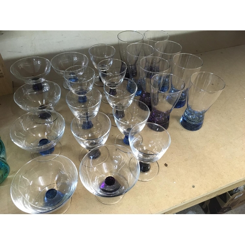 962 - A collection of Denby storm glasses.