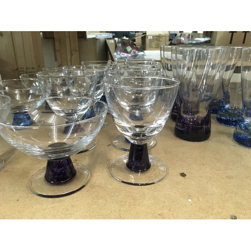 962 - A collection of Denby storm glasses.