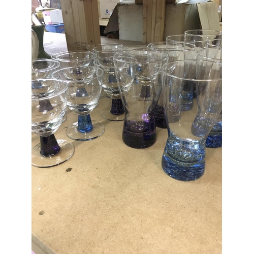 962 - A collection of Denby storm glasses.