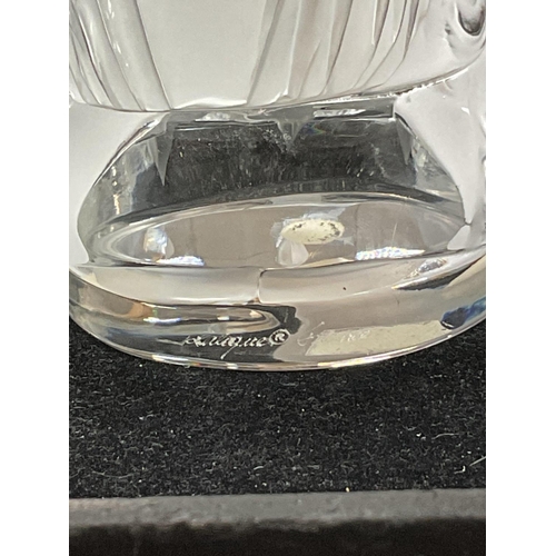 989 - RenÃ© Lalique (1860-1945) coq nain cockerel car mascot in clear and slightly frosted glass with sign... 