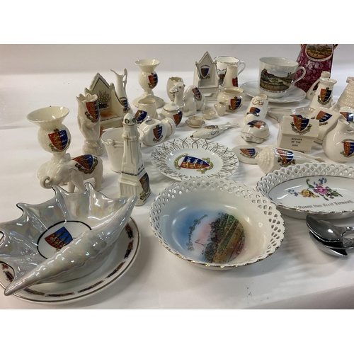 997 - A large collection of Great Yarmouth Norfolk crested china items.