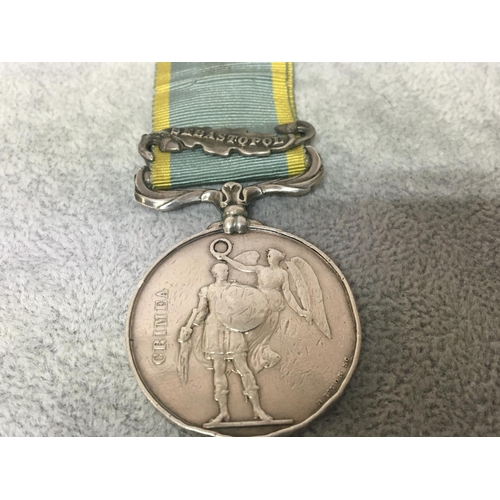 2007 - A Victorian Crimea medal (1854-56) with Sebastopol clasp. name worn 3744 14th Regt.