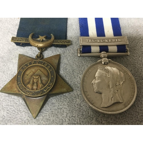 2016 - A Victorian Egypt medal. 700.PTE T Blacklock 2 D.C..L.l with an Egyptian 1882 star. (2)