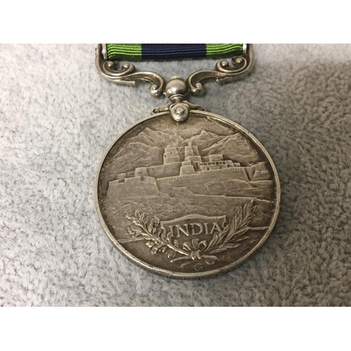 2028 - A George V military medal India with single clasp Waziristan 1921-24 awarded to 1424607GNR F J Hines... 