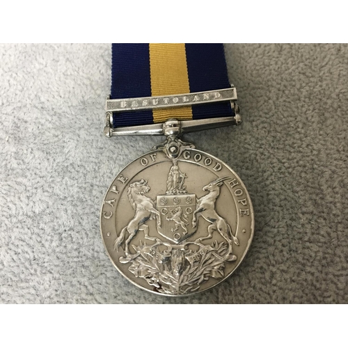 2036 - A Victorian Military Medal The Cape of Good Hope with single clasp Basutoland.awarded to CPL. JF SMI... 