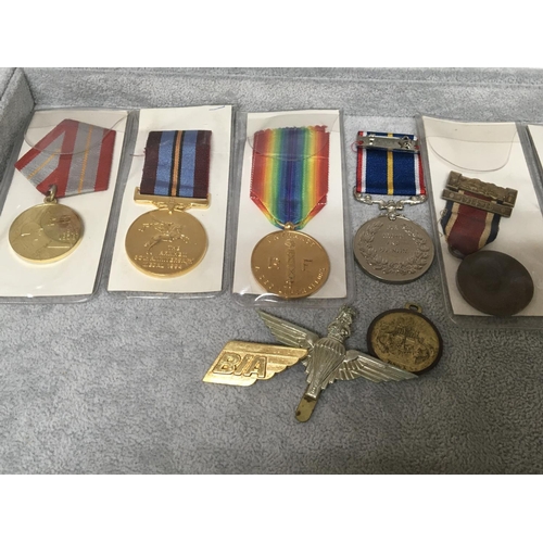 2047 - WITHDRAWN - A collection of medals including National service medal 1939-1960 awarded to 2304281 A/C... 