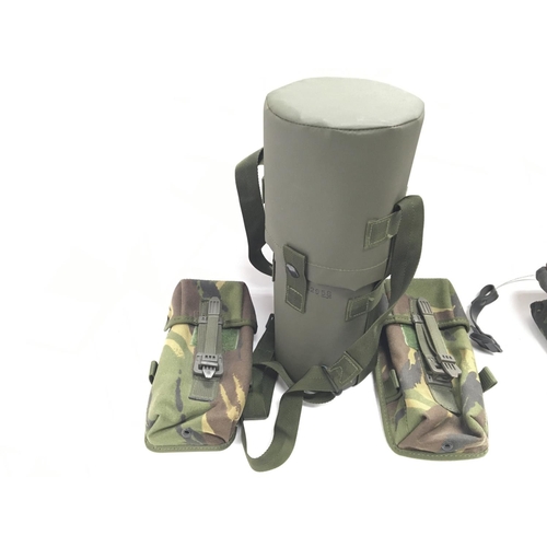 2057 - MOD issue gaiters - vacuum flask container - 2 ammo pouches and golok machete.