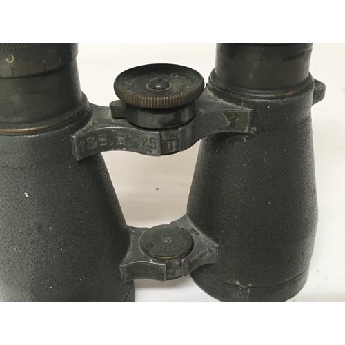 2092 - A Pair of German military binoculars a German belt buckle and a Military watch not seen working (3)