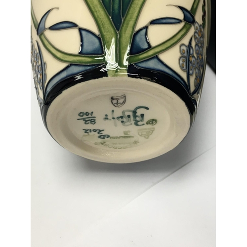 886 - A limited edition 82/ 100 Moorcroft vase decorated in the Legacy pattern, No damage or restoration 2... 