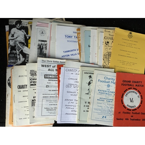 254 - Charity Match Football Programmes: Unusual collection mainly of past X1s v Football League Clubs fro... 