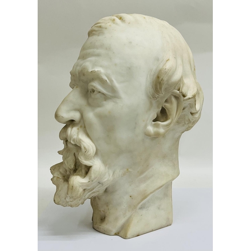 2001 - A Bust of Robert Browning by his son Robert Barrett Pen Browning, made in Pentelicus Marble in 1886 ... 