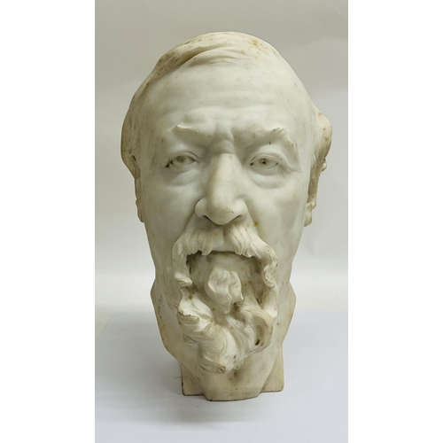 2001 - A Bust of Robert Browning by his son Robert Barrett Pen Browning, made in Pentelicus Marble in 1886 ... 