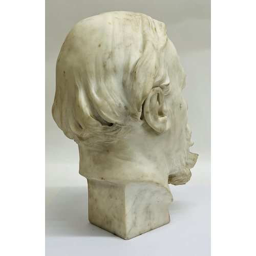 2001 - A Bust of Robert Browning by his son Robert Barrett Pen Browning, made in Pentelicus Marble in 1886 ... 