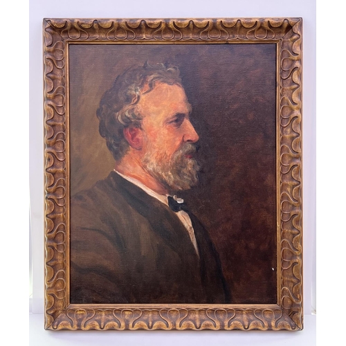 2029 - An oil on canvas portrait of Robert Browning after a painting by George Frederic Watts, unsigned att... 