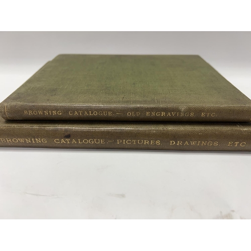 2050 - A Green canvas bound edition of the 1913 Browning catalogue, pictures drawings etc, with a further g... 