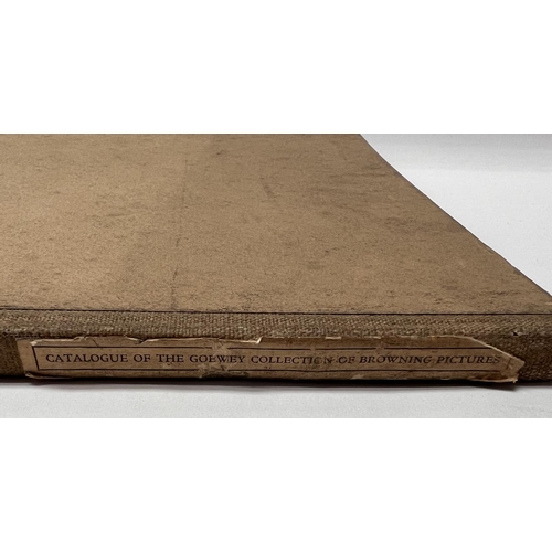 2054 - A canvas bound copy titled the descriptive catalogue of the Gowey collection of Browning pictures, p... 