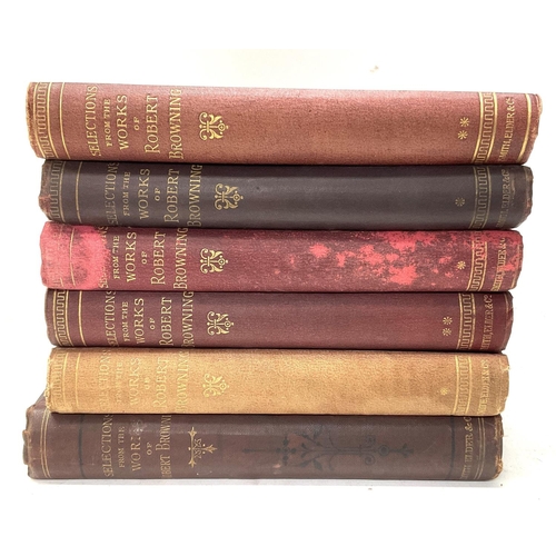 2071 - 6 canvas bound editions titled Selections from the Works of Robert Browning, published by Smith, Eld... 