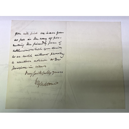 2075 - William Gladstone Autograph Letter Signed as Prime Minister 