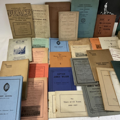 2104 - A large collection of Pamphlets , letters and documents relating to the Browning settlement and Walw... 