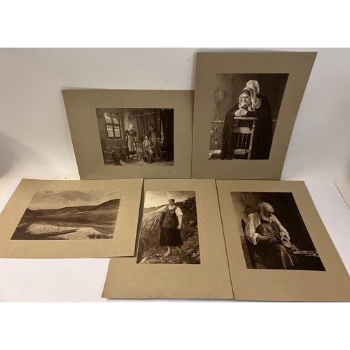 2115 - 5 photos of works by Robert Barrett Browning, photos commissioned by Fannie Barrett Browning, some o... 